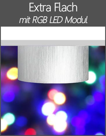 LED Außenleuchten Aufbaustrahler IP44 RGB Farbwechsel Extra Flach LED Modul