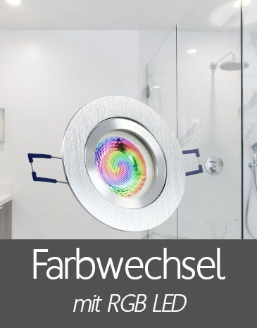 Bad Einbaustrahler mit RGB LED