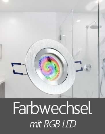 Bad Einbaustrahler mit RGB LED