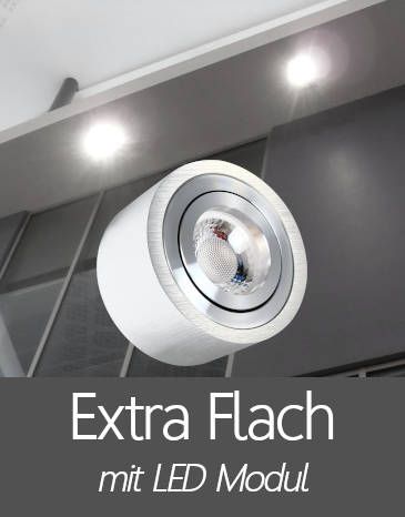 Außenleuchten Aufbaustrahler IP44 mit Extra Flache LED Modul