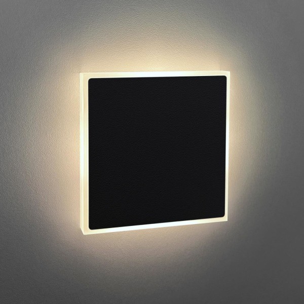 Treppenbeleuchtung Modern LED Stufenbeleuchtung - Treppenlicht in Schwarz mit Randbeleuchtung