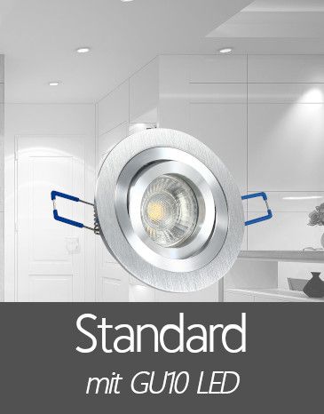 Einbaustrahler mit Standard GU10 LED