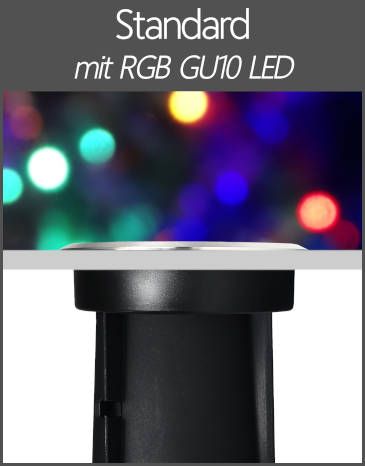 LED Bodenstrahler IP67 Standard GU10 RGB Farbwechsel