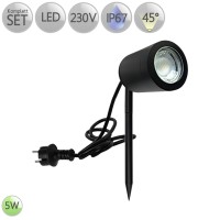 IP67 Garten Erdspießstrahler Erdspießleuchte inkl. 5W LED GU10 dimmbar 45° HO